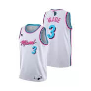 Men's Miami Heat Wade #3 White Swingman Jersey 2019/20 - City Edition - thejerseys