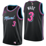 Men's Miami Heat Dwyane Wade #3 Black Swingman  Jersey