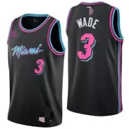 Men's Miami Heat Wade #3 Black Swingman Jersey - thejerseys