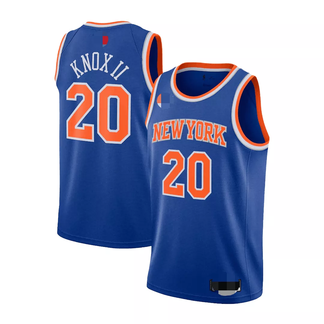 Men's New York Knicks II #20 Blue Swingman Jersey 2020/21 - Icon Edition