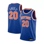 Men's New York Knicks Kevin Knox II #20 Blue 2020/21 Swingman Jersey - Icon Edition - thejerseys