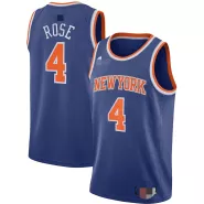 Men's New York Knicks Derrick Rose #4 Blue Swingman Jersey - Icon Edition - thejerseys