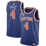 Men's New York Knicks Derrick Rose #4 Blue 2020/21 Swingman Jersey - Icon Edition - thejerseys