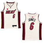 Men's Miami Heat James #6 White Swingman Jersey - City Edition