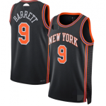 Men's New York Knicks RJ Barrett #9 Black 2021/22 Swingman Jersey - City Edition