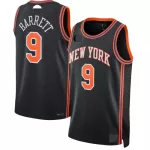 Men's New York Knicks RJ Barrett #9 Black 2021/22 Swingman Jersey - City Edition - thejerseys