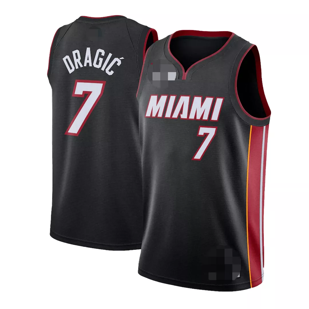 Men's Miami Heat Dragic #7 Black Swingman Jersey - Icon Edition