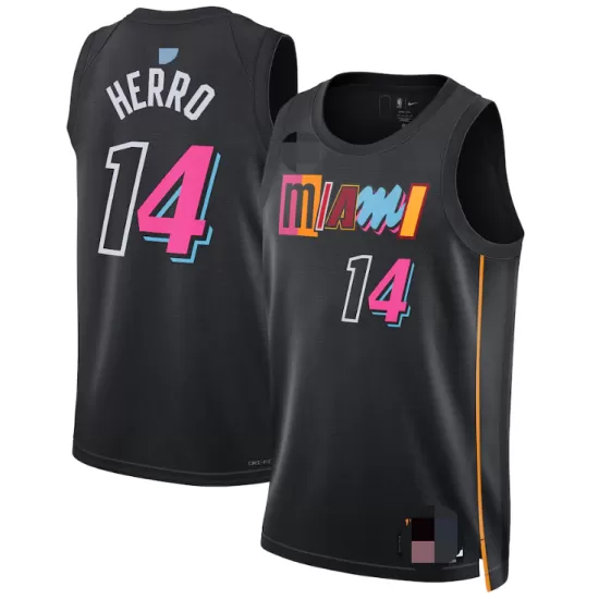 Nike Men's Miami Heat Tyler Herro #14 Black Dri-FIT Icon Edition Jersey