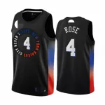 Men's New York Knicks Derrick Rose #4 Black 2020/21 Swingman Jersey - City Edition - thejerseys