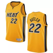 Men's Miami Heat Butler #22 Yellow Swingman Jersey 2020/21 - thejerseys