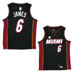 Men's Miami Heat  James #6 Black Swingman Jersey - City Edition