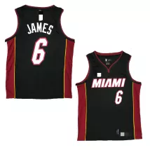 Men's Miami Heat Lebron James #6 Black Swingman Jersey - City Edition - thejerseys