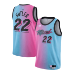 Men's Miami Heat Jimmy Butler #22 Blue&Pink 2020/21 Swingman Jersey - City Edition