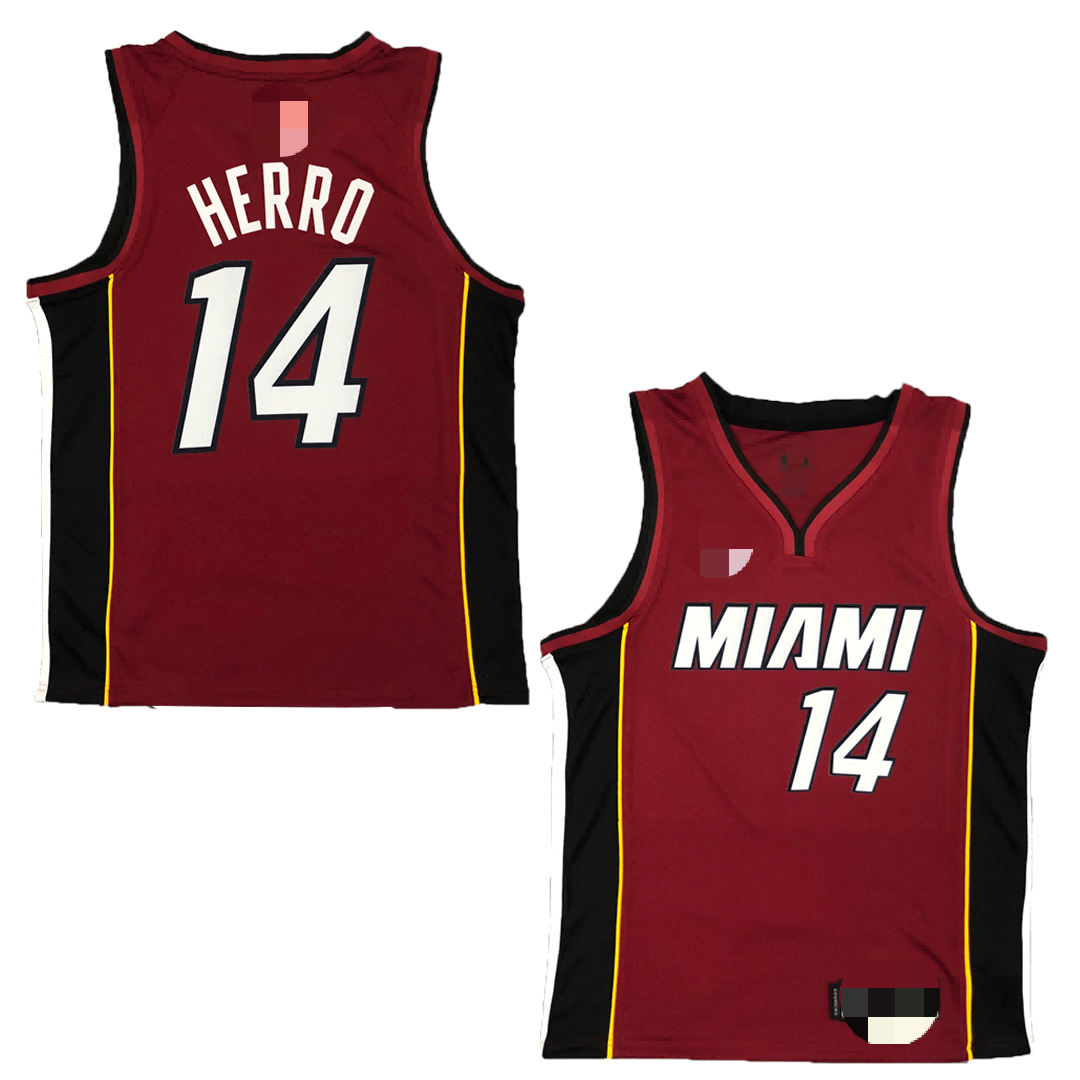 Men's Miami Heat Tyler Herro #14 Red Swingman Jersey - City