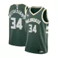 Men's Milwaukee Bucks Antetokounmpo #34 Green Swingman Jersey - thejerseys