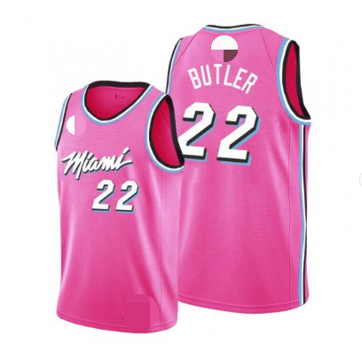 Miami Heat Swingman Jersey. 22 - Pink- Black - Jimmy Butler - Men S-2XL