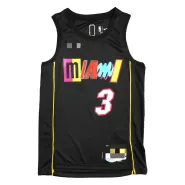 Men's Miami Heat Dwyane Wade #3 Black Swingman Jersey 2021/22 - City Edition - thejerseys