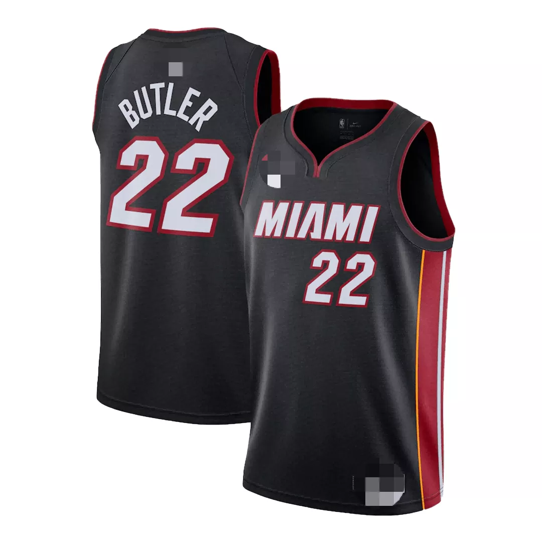 Men's Miami Heat Butler #22 Black Swingman Jersey 2020/21 - Icon Edition