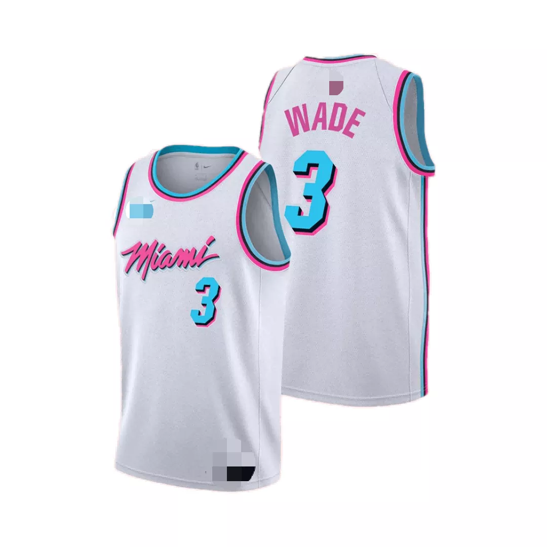 Men's Miami Heat Dwyane Wade #3 White Swingman Jersey 2019/20