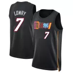 Men's Miami Heat Kyle Lowry #7 Black 2021/22 Swingman Jersey - City Edition - thejerseys