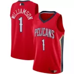 Men's New Orleans Pelicans Zion Williamson #1 Red 20/21 Jersey-Statement Edition - thejerseys