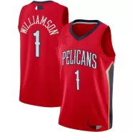 Men's New Orleans Pelicans Zion Williamson #1 Red Swingman Jersey 2020/21 - thejerseys