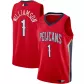 Men's New Orleans Pelicans Zion Williamson #1 Red Swingman Jersey 2020/21 - thejerseys