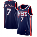 Men's Brooklyn Nets Kevin Durant #7 Navy 2021/22 Diamond Swingman Jersey - City Edition