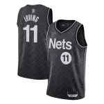 Men's Brooklyn Nets Kyrie Irving #11 Black 2020/21 Swingman Jersey - Earned Edition - thejerseys