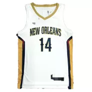 Men's New Orleans Pelicans Brandon Ingram #14 White 20/21 Swingman Jersey - Association Edition - thejerseys