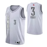 Men's Oklahoma City Thunder Josh Giddey #3 White 2021/22 Swingman Jersey - City Edition - thejerseys