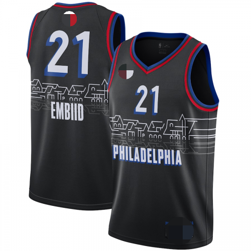 City Edition 2019 Philadelphia 76ers Gray #21 NBA Jersey