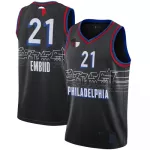 Men's Philadelphia 76ers Joel Embiid #21 Black 2020/21 Swingman Player Jersey  - Statement Edition - thejerseys