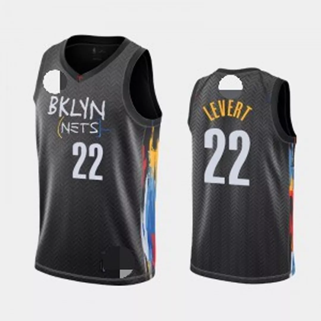Men's Brooklyn Nets LeVert #22 Black Swingman Jersey 2020/21 - City Edition