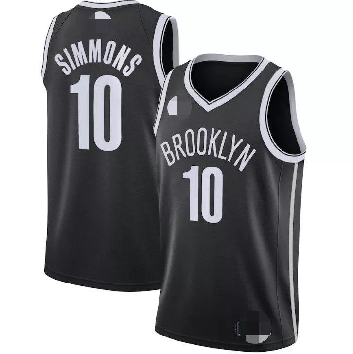 Men's Brooklyn Nets Ben Simmons #10 Black Swingman Jersey 2021 - Icon Edition - thejerseys
