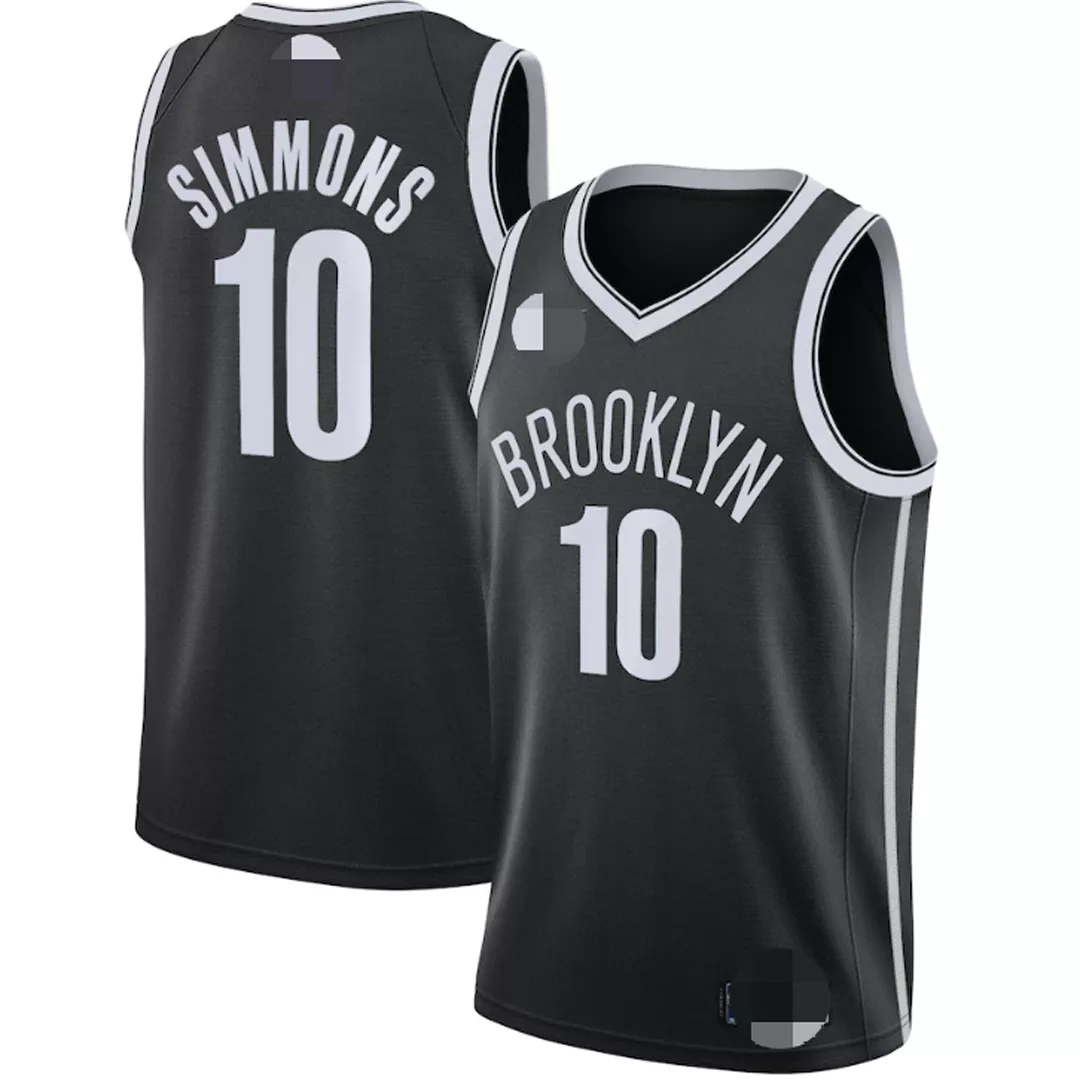 Men's Brooklyn Nets Ben Simmons #10 Black Swingman Jersey 2021 - Icon Edition