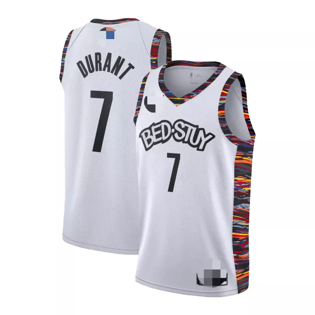Men's Brooklyn Nets Durant #7 White Swingman Jersey 2019/20 - City Edition - thejerseys