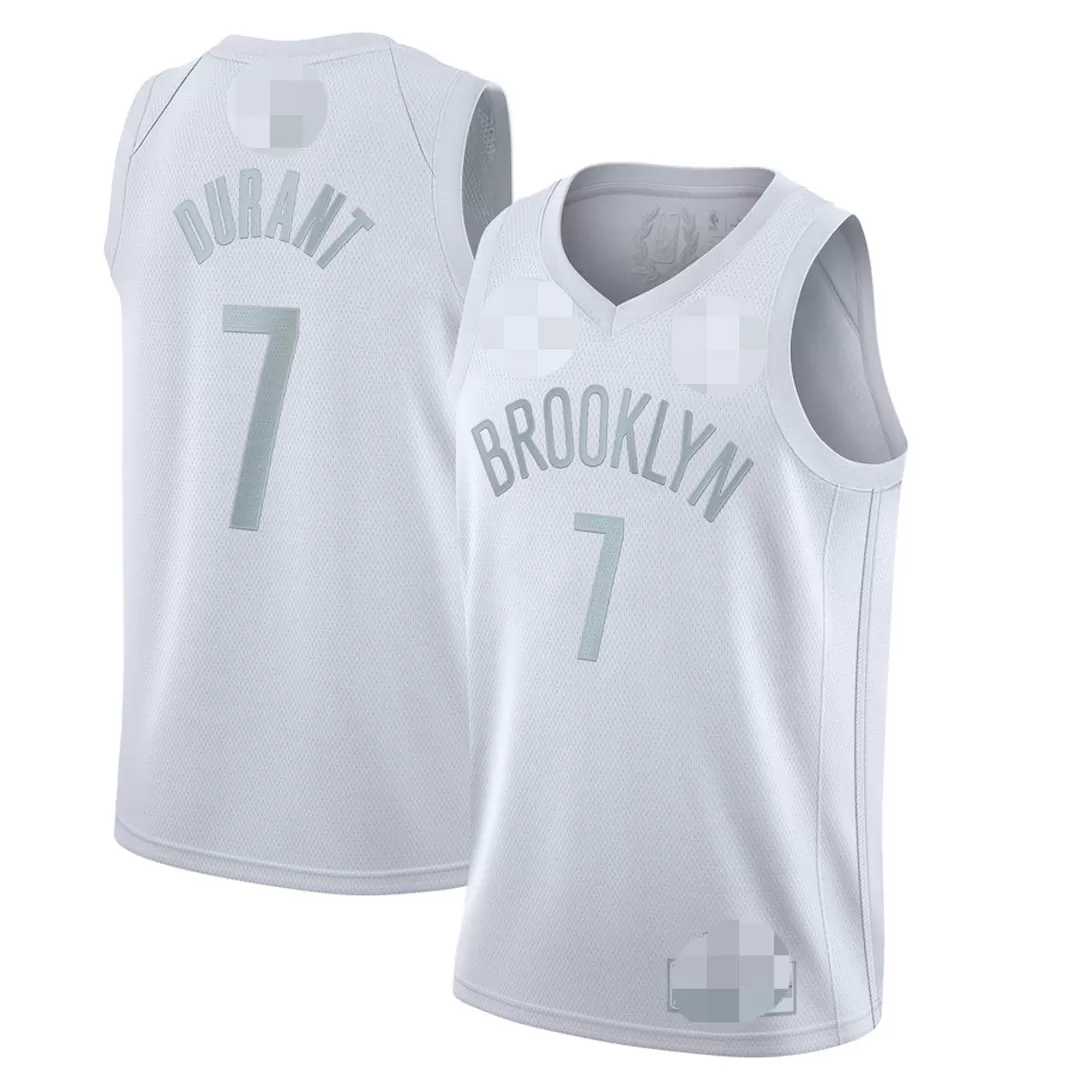 Brooklyn Nets #7 Kevin Durant 2022 23 White City Edition Stitched