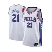 Men's Philadelphia 76ers Embiid #21 White Swingman Jersey - Association Edition - thejerseys