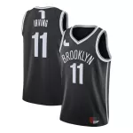Men's Brooklyn Nets Kyrie Irving #11 Black 2019/20 Swingman Jersey - Icon Edition - thejerseys