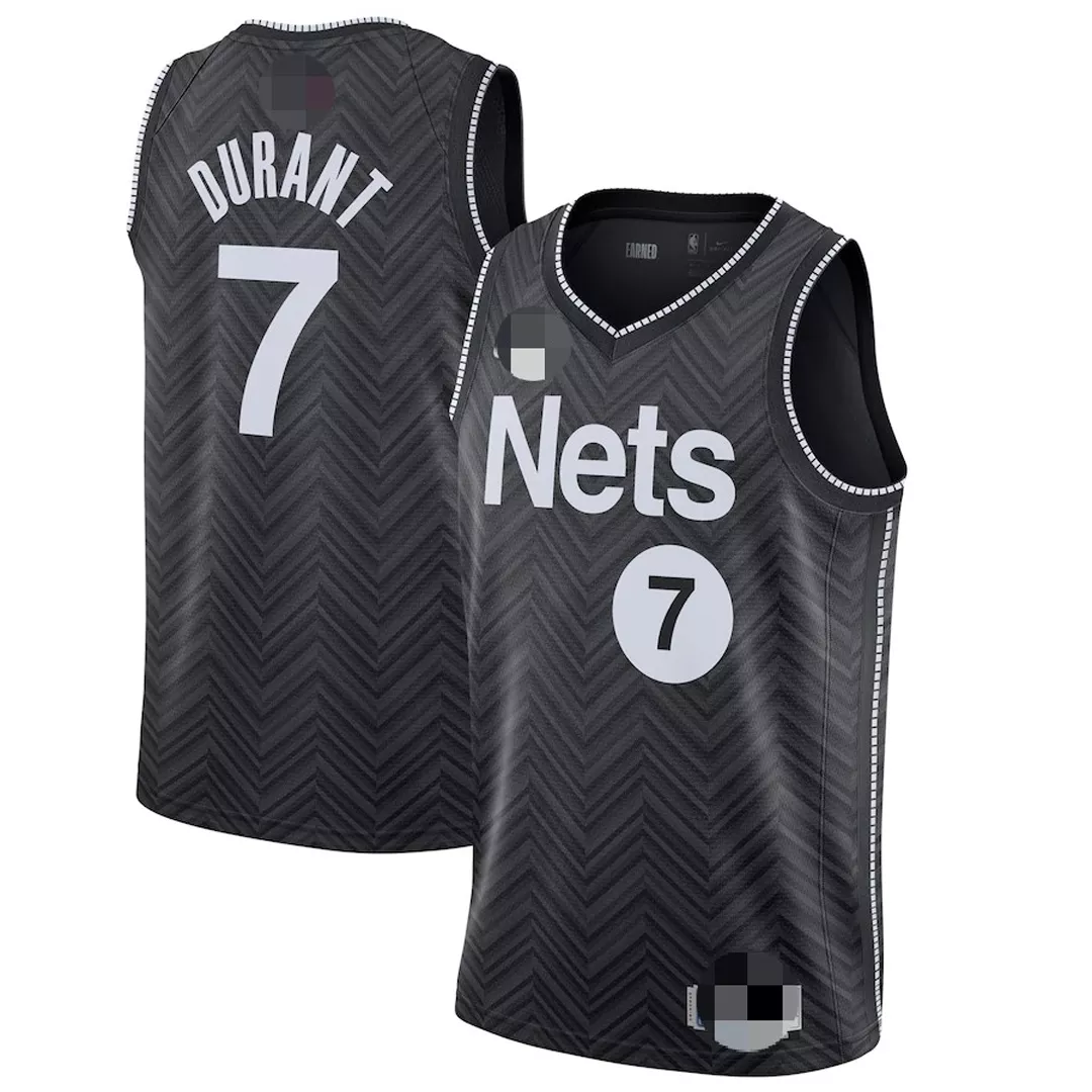 Men's Brooklyn Nets Kevin Durant #7 Black Swingman Jersey 2020/21