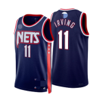 Men's Brooklyn Nets Kyrie Irving #11 Navy 2021/22 Diamond Swingman Jersey - City Edition