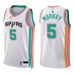 Men's San Antonio Spurs Dejounte Murray #5 Nike White Swingman NBA Jersey - City Edition - thejerseys