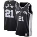 Men's San Antonio Spurs Tim Duncan #21 Black 2020/21 Swingman Jersey - Icon Edition - thejerseys
