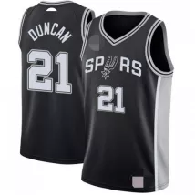 Men's San Antonio Spurs Tim Duncan #21 Black Swingman Jersey 2020/21 - Icon Edition - thejerseys