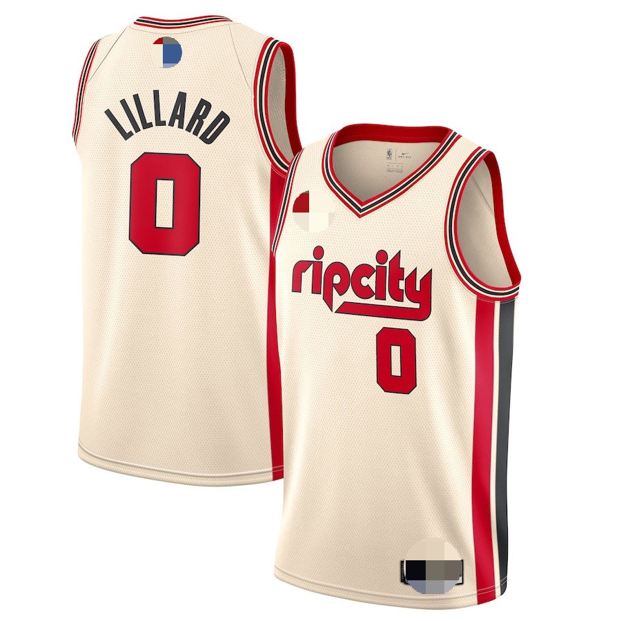 PORTLAND BLAZERS #0 Lillard NBA Jersey Adidas Red Basketball Vest Size Boys  XL