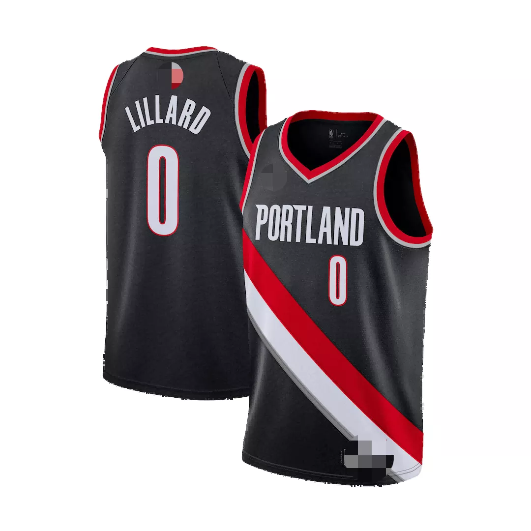 Men's Portland Trail Blazers Lillard #0 Black Swingman Jersey 2020/21 - Icon Edition
