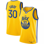 Men's Golden State Warriors Stephen Curry #30 Gold 2020/21 Swingman Jersey - Statement Edition