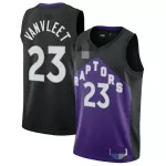 Men's Toronto Raptors Fred VanVleet #23 Nike Black&Purple 2021 Swingman NBA Jersey - Earned Edition - thejerseys