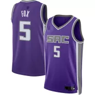 Men's Sacramento Kings De'Aaron Fox #5 Purple 2021/22 Swingman Jersey - Icon Edition - thejerseys